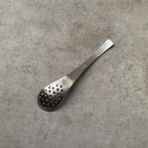180mm Hammered Slotted Spoon. (Spherification Spoon) - Nacionale Bladeworks