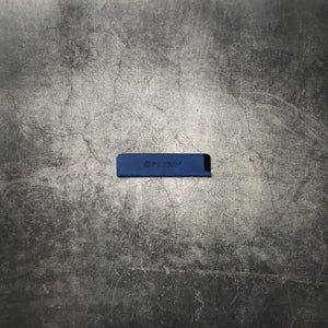 145mm Magnetic Knife Guard. Denim Blue PU - Nacionale Bladeworks