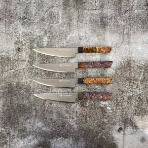 145mm Petty Knife. Stabilized Maple Burl (SOLD PER PIECE) - Nacionale Bladeworks