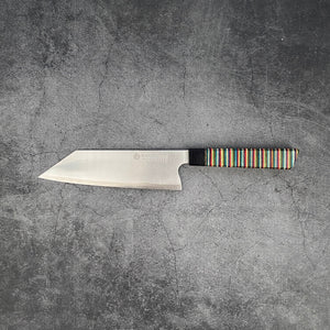 180mm Bunka. San Mai 440C. Stabilized Skateboard Material Handle - Nacionale Bladeworks