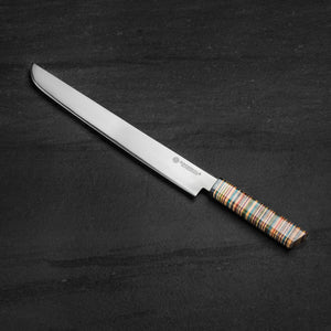 275mm San Mai Sujihiki. Skateboard Handle. Pakka Ferrule - Nacionale Bladeworks