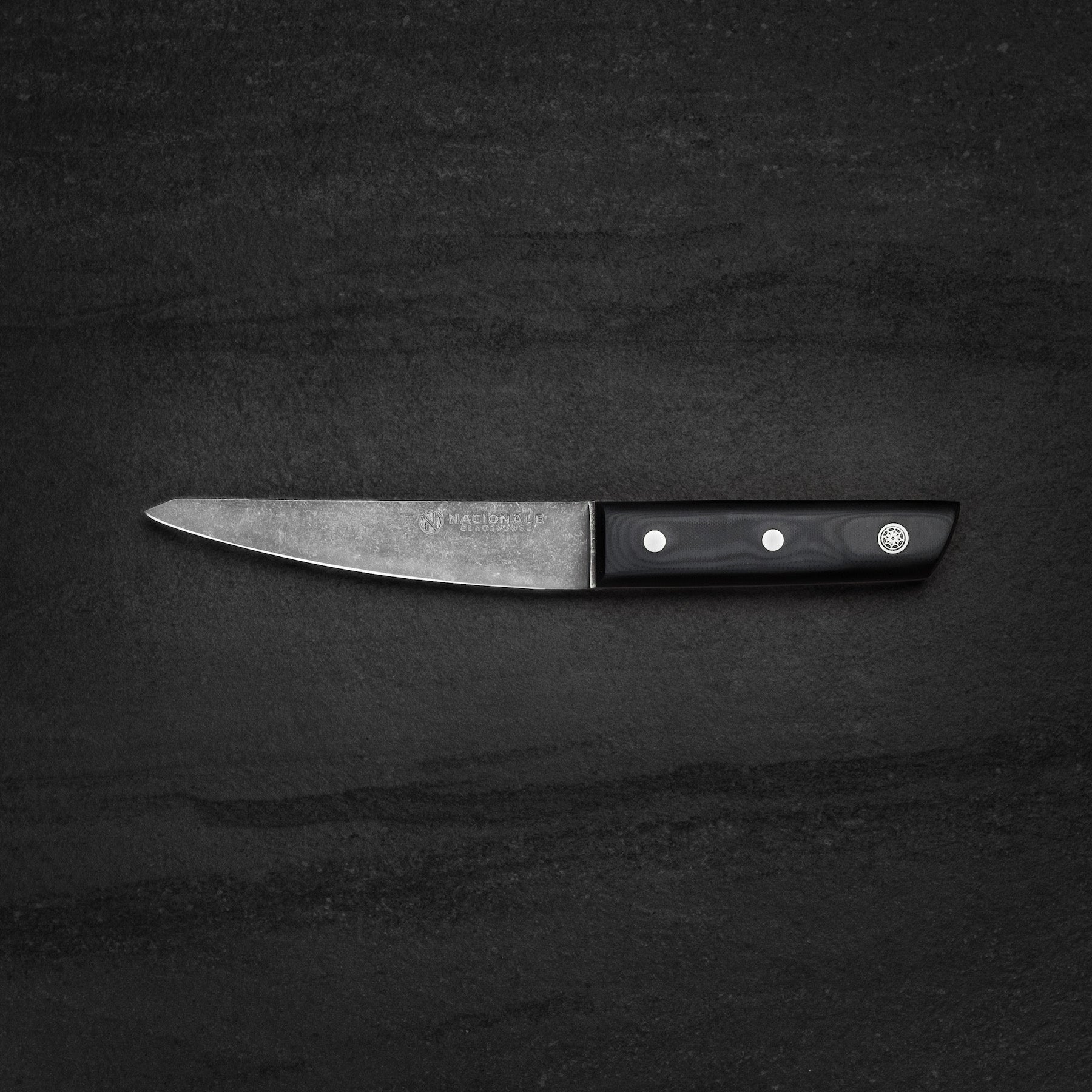 B-STOCK (20% Off). 145mm Hankotsu Boning Knife. Sandvik 14c28n. Full Tang. Black G10 - Nacionale Bladeworks